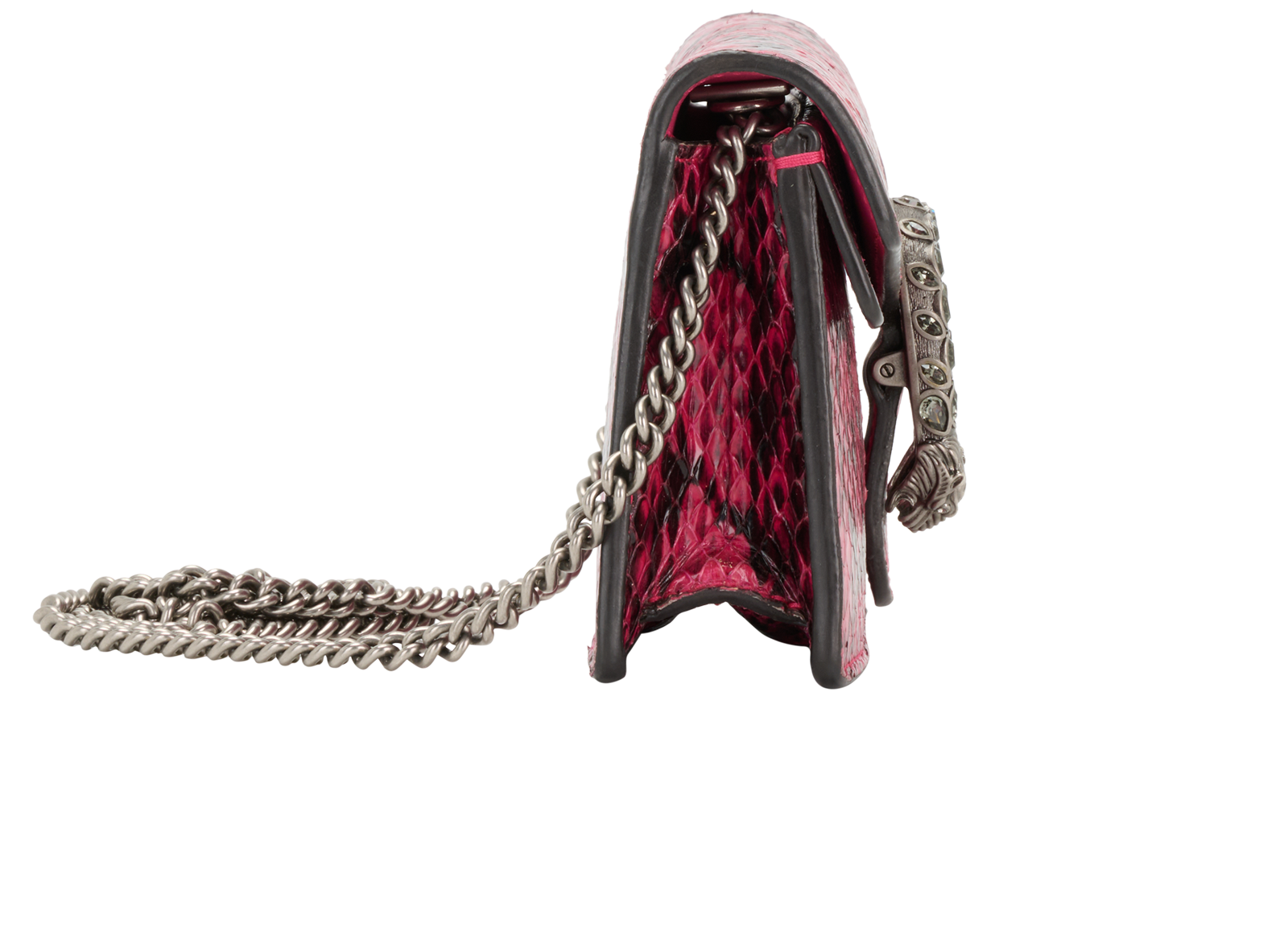 Super Mini Dionysus, &pound;495, Handbags, Pink, Snake, Side view
